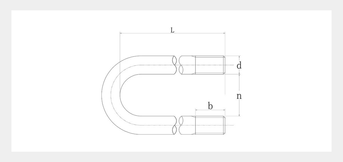Round Bend U-Bolts 2D